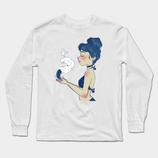 Summer moon girl Long Sleeve T-Shirt